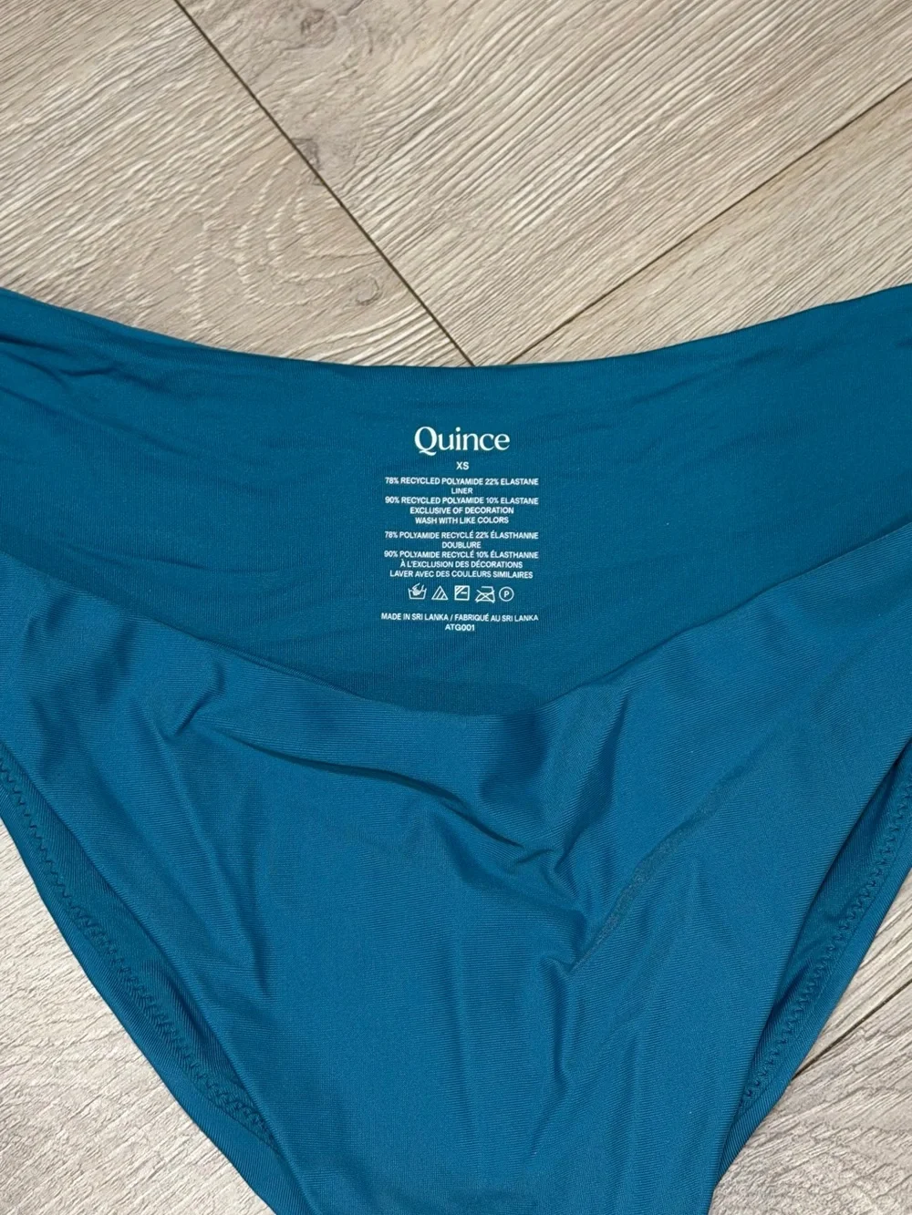 Quince Deep Teal Italian Bikini Bottom